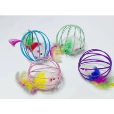 Fun And Market Buğz Kafeslı Farelı Kedı Köpek Oyun Topu