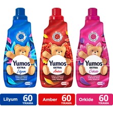 Yumoş Extra Konsantre Çamaşır Yumuşatıcı Amber 1440 ml  X1+ Lilyum 1440 ml X1 + Orkide 1440 ml X1