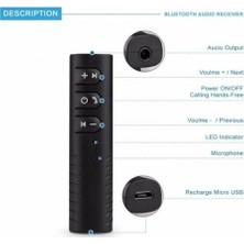 Fun And Market Buğz Car Bluetooth Music Driver Araç Aux Hands-Free Mp3 Bağlantı Kiti ( Buğz )