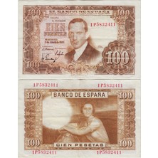 Banknoting Ispanya 100 Peseta 1953 Çok Çok Temiz(-)