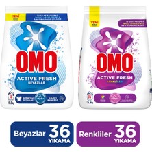 Omo Active Fresh Beyazlar Toz Deterjanı 5.5 kg  X1 Omo Active Fresh Renkliler Toz Deterjanı 5.5 kg X1