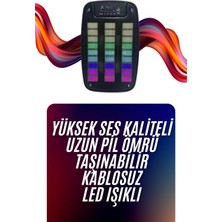Fun And Market Buğz Bluetooth Hoparlör Taşınabilir Şarjlı Işıklı Büyük Boy Yüksek Ses Kaliteli - Buğz