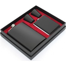 Fun And Market Buğz Paslanmaz Çelik 2 Shot Bardak ve Sigara Tabakalı Matara Seti