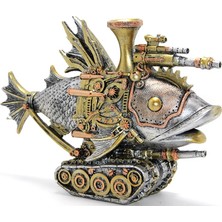 Fun And Market Buğz Steampunk Polyester Tasarım Balık Figürü