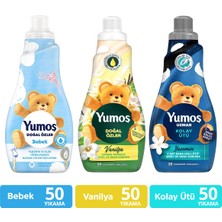 Yumoş Doğal Özler Yumuşatıcı Vanilya 1200ML X1 Yumoş Bebek 1200ML X1 Yumoş Uzman Kolay Ütü 1200ML X1