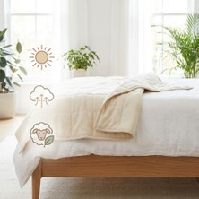 Yuvart Home Salkım Tek Kişilik Yün Yorgan (155X215 Cm)