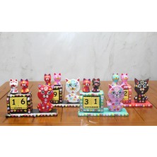 Fun And Market Buğz Ahşap Kedili Takvim Orta Boy