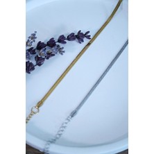 Fun And Market Buğz Italyan Tasarım Çelik Çift Bileklik  Unisex Altın Gümüş Renk, Kararmaz 2 Adet