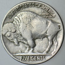 Banknoting Amerika 5 Cent 1936 Buffalo Nıckel.