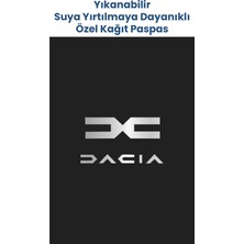 Balkan Ambalaj Suya Dayanıklı Yıkanabilir Dacia Oto Paspas Kağıdı Siyah Gümüş Baskı 50 Adet - 35X50CM - Kalın
