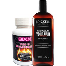 Brickell Anti-Beyaz Saçsakal Şampuan Erkek 237 ml Ile + Sıxx Kadın Vajinaorgazm Kremi 60 ml