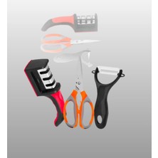 Fun And Market Buğz 3 Parçalı Çok Fonksiyonlu Mutfak Makas Seti – Paslanmaz Çelik, Ergonomik Tasarım - Buğz