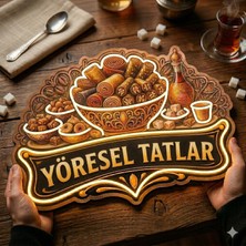 Neonled Yöresel Tatlar Baskılı Neon LED Dekoratif Aydınlatma
