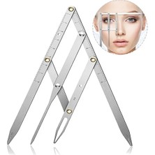 Fun And Market Buğz Microblading Simetrik ve Estetik Kaş Ölçüm Cetveli, Kalıcı Makyaj Altın Oran Pergeli 275 ( Buğz )