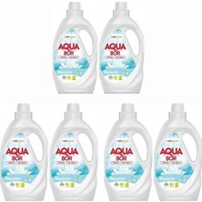 AQUABOR Sivi Çamaşir Deterjani Beyazlar Içi̇n 6 Adet 198 Yikama Doğal Mi̇neralli̇