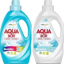 Eti Maden Aquabor Doğal Mineralli Sıvı Çamaşır Deterjanı Renkliler ve Beyazlar Için 2 Adet 66 Yıkama