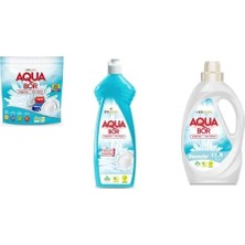 Eti Maden Aquabor Doğal Mineralli Tablet + Elde Bulaşık + Sıvı Beyaz  3 Lü Set
