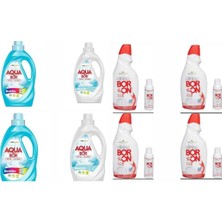 AQUABOR Sıvı Çamaşır Deterjanı 4 Adet Renkli ve Beyazlar + 4 Adet Bulaşık Makine Deterjanı+ 4 Adet Parlatıcı