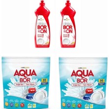 AQUABOR Doğal Mineralli 2 Paket Bulaşık Tableti 30*2 Kapsül+2 Adet Boron Elde Bulaşık Yıkama