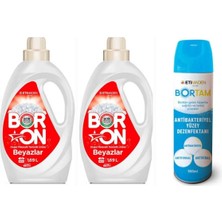 AQUABOR Doğal Mineralli Sıvı Çamaşır Deterjanı Boron Beyazlar Için 52 Yıkama+ Bortam Dezenfektan