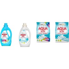 Eti Maden Aquabor Doğal Mineralli Sıvı Renkliler + Sıvı Beyaz + 4 kg Renkliler + 4 kg Beyaz 4 Lü Set