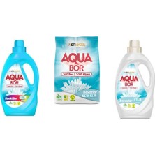 Aquabor Doğal Mineralli Sıvı Renkliler + 4 kg Beyaz + Sıvı Beyaz 3 Lü Set