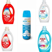 AQUABOR Doğal Çamaşır Deterjanı Renkliler ve Beyazlar Için 118 Yıkama+ Bortam Dezenfektan