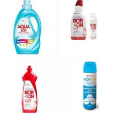 Eti Maden Doğal Mineralli Aquabor Sıvı Deterjan 33 Yıkama+ Bulaşık Deterjanı+ Bortam Dezenfektan