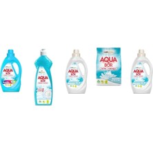 Aquabor Doğal Mineralli Sıvı Renkliler + Elde Bulaşık + Sıvı Beyaz + 4 kg Beyaz + Sıvı Beyaz  5 Li Set