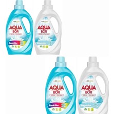 AQUABOR Doğal Mineralli Sıvı Çamaşır Deterjanı Renkliler ve Beyazlar Için 4 Adet 132 Yıkama
