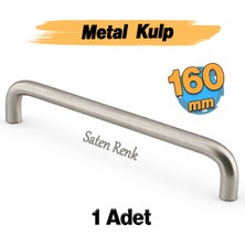 Badem10 Özen Metal (160 mm - 16 Cm) Saten Renk Mobilya Mutfak Çekmece Dolap Kapak Kulbu Kulpu Kulpları