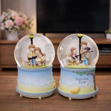 Fun And Market Buğz Orta Boy Bankta Oturan Sevgililer Kar Küresi