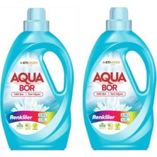 Aquabor Doğal Mineralli Sıvı Çamaşır Deterjanı Renkliler Için 2 Adet 66 Yıkama