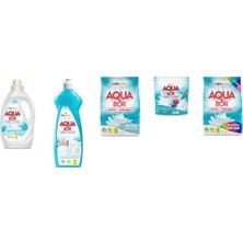 Eti Maden Aquabor Doğal Mineralli Sıvı Beyaz  + Elde Bulaşık + 4 kg Beyaz + Tablet + 4 kg Renkliler 5 Li Set