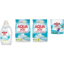 Aquabor Doğal Mineralli Sıvı Beyaz  + 4kg Beyaz + 4kg Beyaz + Tablet Set