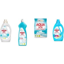 Aquabor Doğal Mineralli Sıvı Beyaz  + Elde Bulaşık + 4 kg Beyaz + Sıvı Renkliler 4 Lü Set