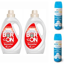 AQUABOR Doğal Sıvı Çamaşır Deterjanı Boron Beyazlar  Için 26*2 Yıkama+ Bortam Dezenfektan 500 Ml*2 Adet