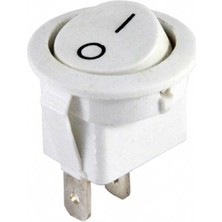 Maroces MR-133A Yuvarlak Işıksız Anahtar On-Off 2 Bacaklı Beyaz