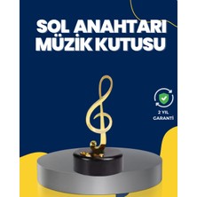 Ny Joy Altın Sol Anahtarı Müzik Kutusu Döner Mekanizmalı