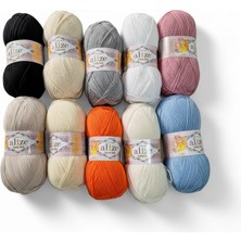 Lida Crafts Alize Cotton Gold Karışık Renk 10'lu