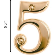 Enka Osena  Zamak Rakam Altın Sarı Vidalı Kapı Numarası 5