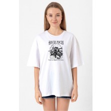 Hocus Pocus I Put A Spell On You Beyaz Kadın Oversize Tshirt