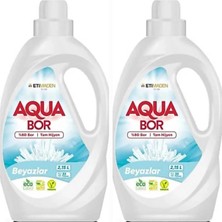 Eti Maden Aquabor Sıvı Çamaşır Deterjanı Beyazlar Için 2 Adet 66 Yıkama Doğal Mineralli