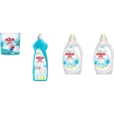 Aquabor Doğal Mineralli Tablet + Elde Bulaşık + Sıvı Beyaz + Sıvı Beyaz  4 Lü Set