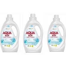 Aquabor Sıvı Çamaşır Deterjanı Beyazlar Için 3 Adet 99 Yıkama Doğal Mineralli