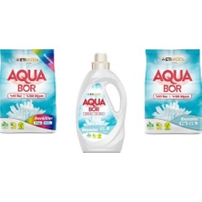 Eti Maden Aquabor Doğal Mineralli 4 kg Renkliler + Sıvı Beyaz  + 4 kg Beyaz 3 Lü Set