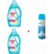 AQUABOR Doğal Mineralli Renkliler Için Sıvı Çamaşır Deterjanı Sıvı 2*2.15L 66 Yıkama+ Dezenfektan