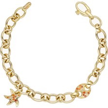 Cebeci Kuyumcu Cebeci 14 Ayar Denizyıldızı Renkli Taşlı Altın Bileklik