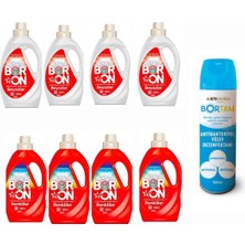AQUABOR Doğal Sıvı Çamaşır Deterjanı Boron Renkliler ve Beyazlar Için 26*8 Yıkama+ Bortam Dezenfektan