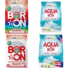 Aquabor Çamaşır Deterjanı Renkli 6 kg Beyazlar 6 kg Boron Beyazlar Için 4 kg Renkliler Için 4 kg